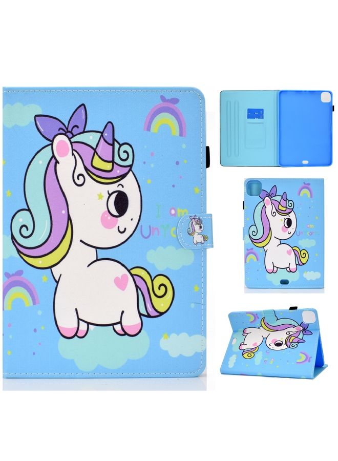 HuHa Case Cover For iPad Pro 11 2018/2020 Painted Pattern TPU Horizontal Flip Leather Protective Tablet Case Rainbow Unicorn 