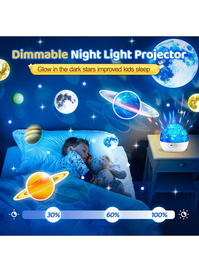 One Fire Star Night Light Projector for Kids,Universe Projection Lamp,Star Projector Cloud Moon Sky Birthday Ocean Galaxy,Romantic Star Sea Birthday Projector Lamp for Bedroom Gift,360°Rotating 5 Sets of - Image 4