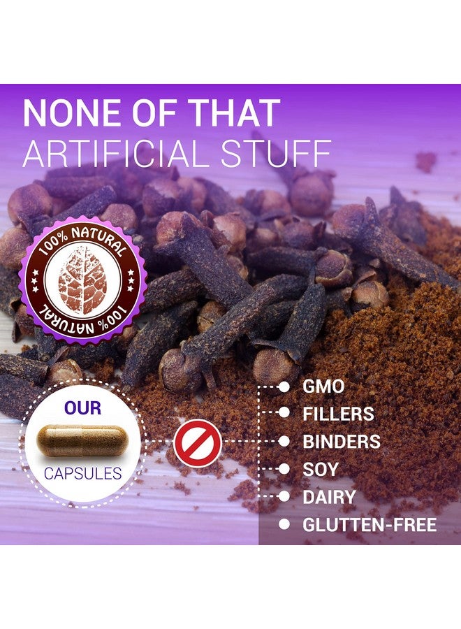HERBALICIOUS كبسولات القرنفل مكمل غذائي طبيعي غني بالفيتامينات والمعادن والمنغنيز والألياف قد يساعد في تقوية العظام وتعزيز وظيفة الجهاز الهضمي ودعم مضادات الأكسدة 100 كبسولة - Image 4