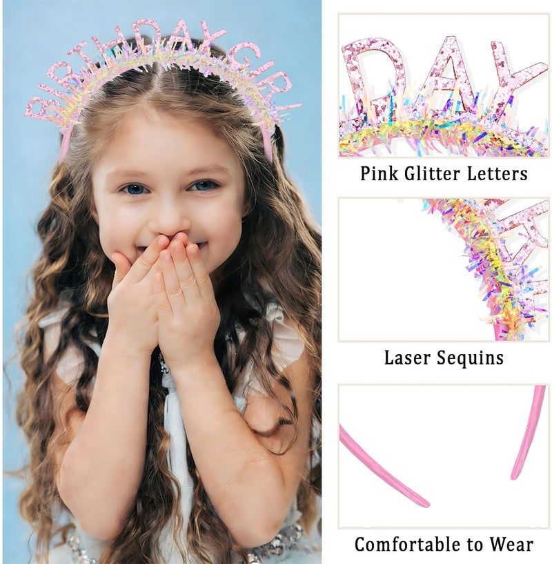 CIEHER Birthday Girl Headband Birthday Crown for Women Girls - Image 3
