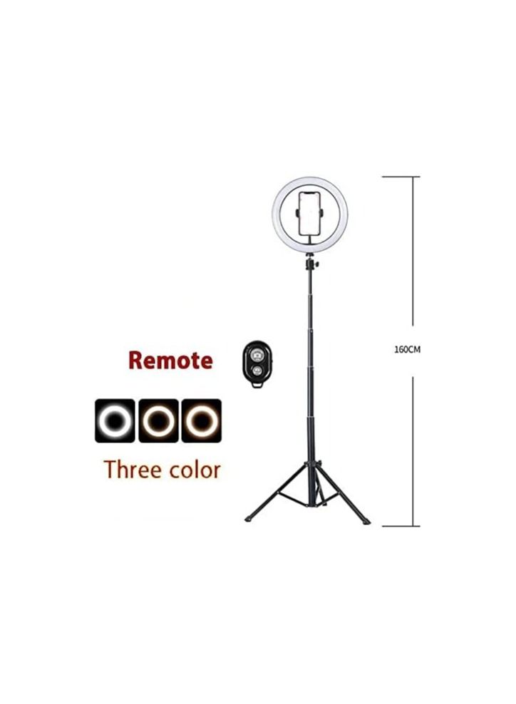 Selfie Ring Light with 160CM Long Tripod Stand & Cell Phone Holder Ring Light for iPhone Android Light Stand for Live Stream Makeup YouTube Video Photography  - Image 2