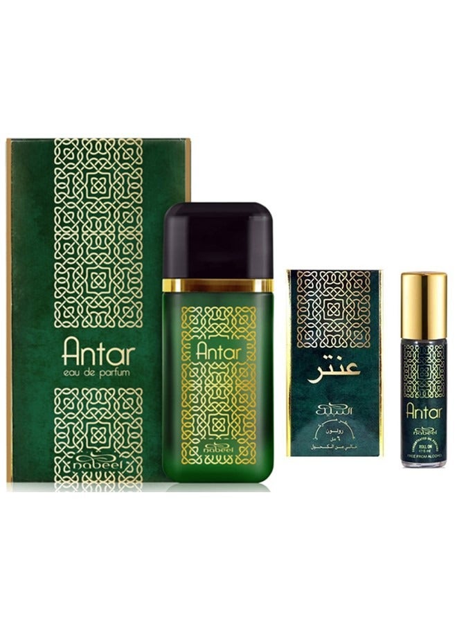 Nabeel 2 Pieces Combo Set Nabeel Antar Eau De Parfum 100 ML and Roll On 6 ML - Image 1