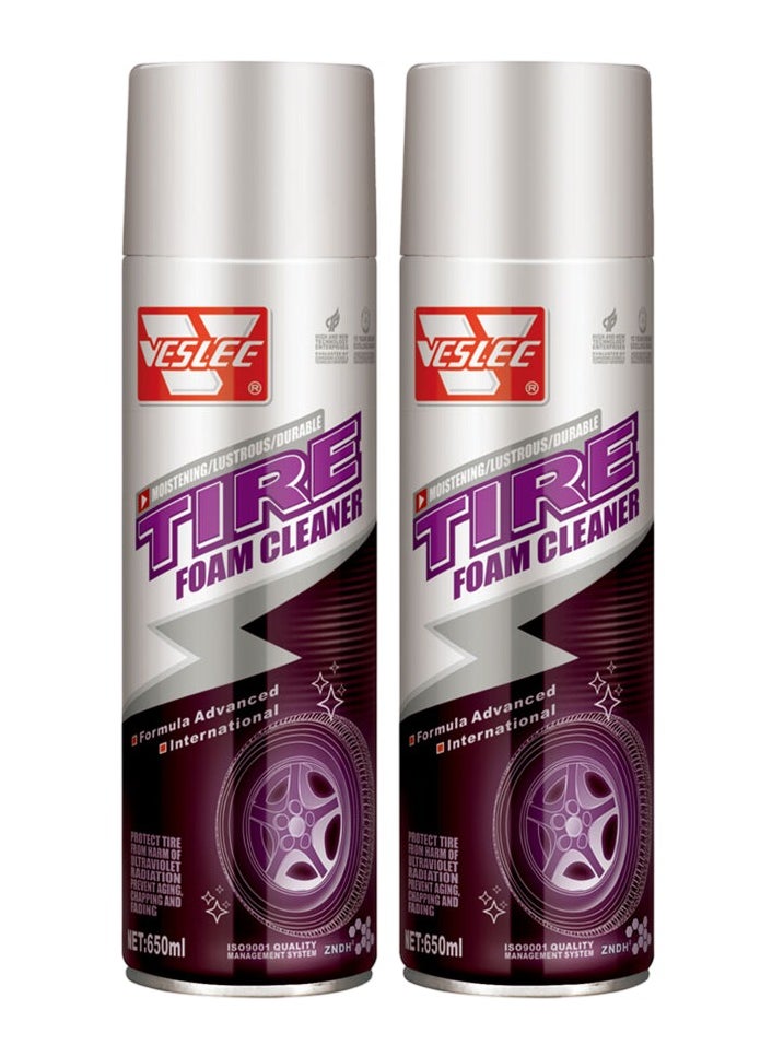 VESLEE Veslee Auto Anti-Aging Anti-Dust Tire Foam Cleaner Car Care 650ml  - Image 1