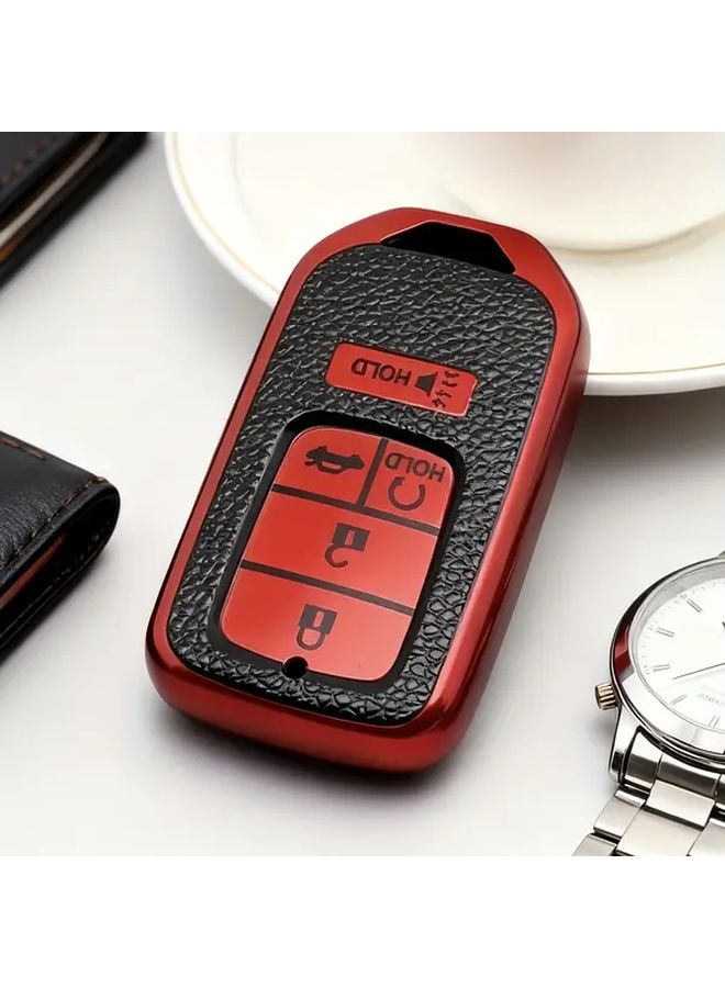 Red TPU 5 Button Keyless Remote Cover For Honda Accord Civic CR V - Image 2