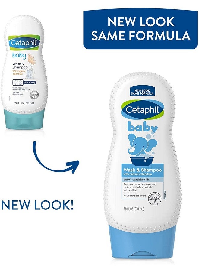 Cetaphil Baby Wash And Shampoo With Organic Calendula 7.8 Ounce Per Bottle (3 Bottles) - Image 4