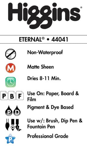 Higgins Black Eternal Ink, 2.5 Oz Bottle (44041) - Image 4