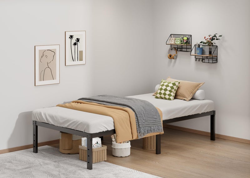 LUMUNANCE Metal Bed Frame Twin XL Size - 14 Inch Heavy-Duty Twin XL Platform Bed Frame No Box Spring Needed, Easy Assembly, Noise-Free, Sturdy Mattress Foundation, Underbed Storage Space - Image 1