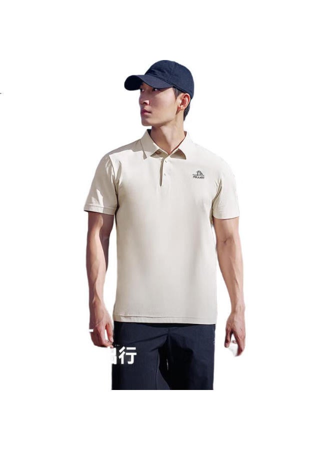 PELLIOT Outdoor Polo Shirt Men Women Ice Silk Quick Dry T-Shirt Sports Casual Short Sleeve Turn-Down Collar Half Sleeve 11421533 Gray M - Image 3
