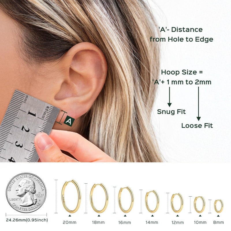 ChicSilver 14K Gold Plated Huggies Earrings for Women 14K Gold Plated 10MM Hoop Earrings for Women Small Huggie Hoop Earring - Image 5