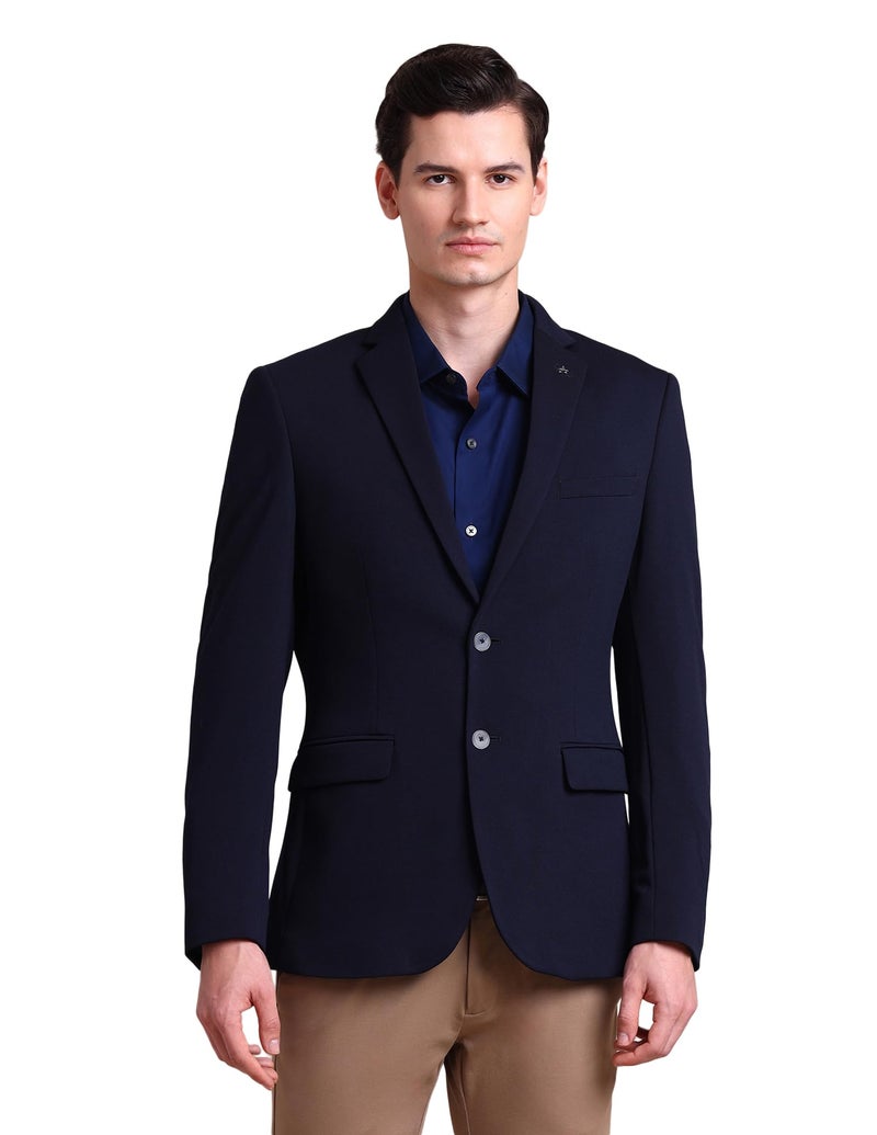 Arrow Men Regular Fit Single Breasted Blazers - Stylish Full Sleeves with Notch Lapel Collar, Blazer for Men - 42, Blue - Image 1