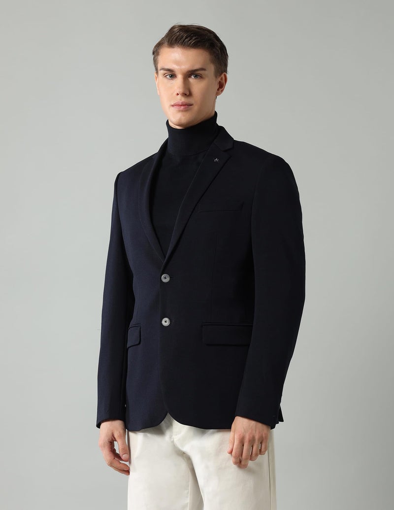 Arrow Men Regular Fit Single Breasted Blazers - Stylish Full Sleeves with Notch Lapel Collar, Blazer for Men - 42, Blue - Image 4