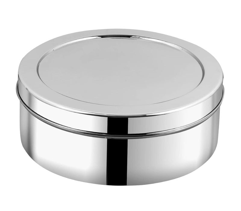VISAXMI Stainless Steel Masala Box for kitchen Masala Dabba Steel Spice Box for kitchen Masala Dani with 7 Containers 1 Spoon Spice Container for Kitchen RustProof Silver 185 Dia - Image 2