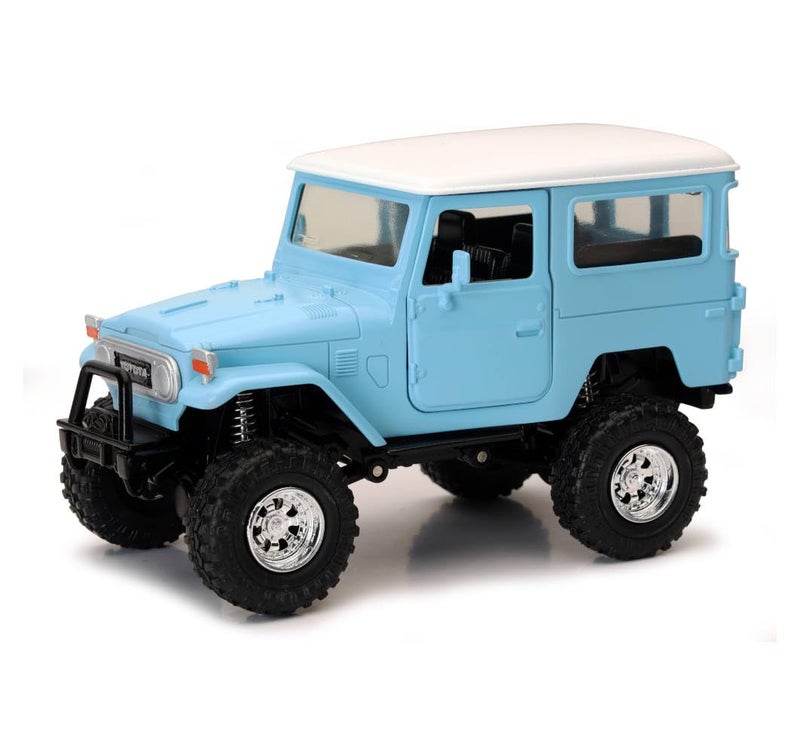 NewRay DieCast Toyota Land Cruiser FJ40 Model 124 Scale Light Blue with OffRoad Suspension Diecast Model Car 71526 - Image 3