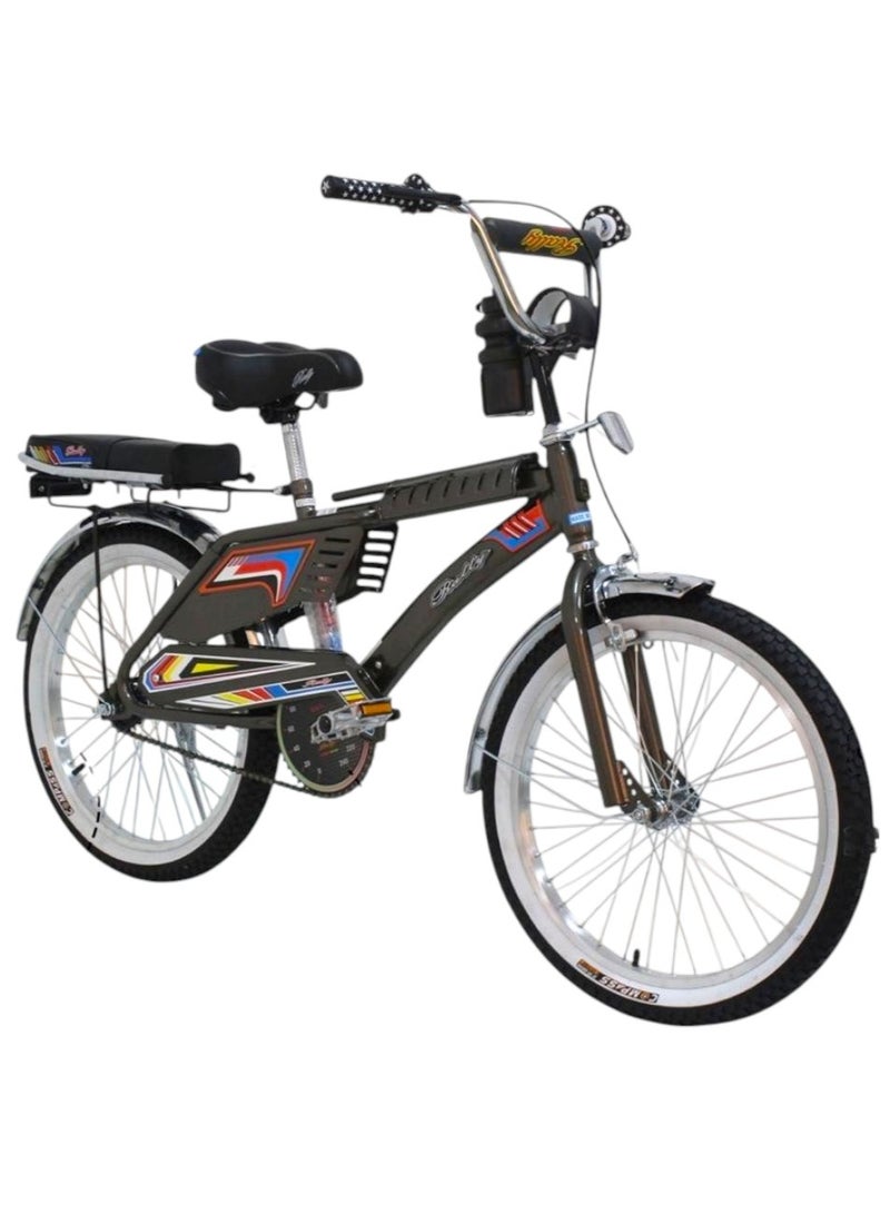 Rambo Freestyle Kids Bike with 2 Seats, 20-Inch Size Rambo Bicycle indonesian Design with Adjustable Seat, Children Bicycle with Air Filled Wheels, Hand and Rear Brakes, For Ages 8+