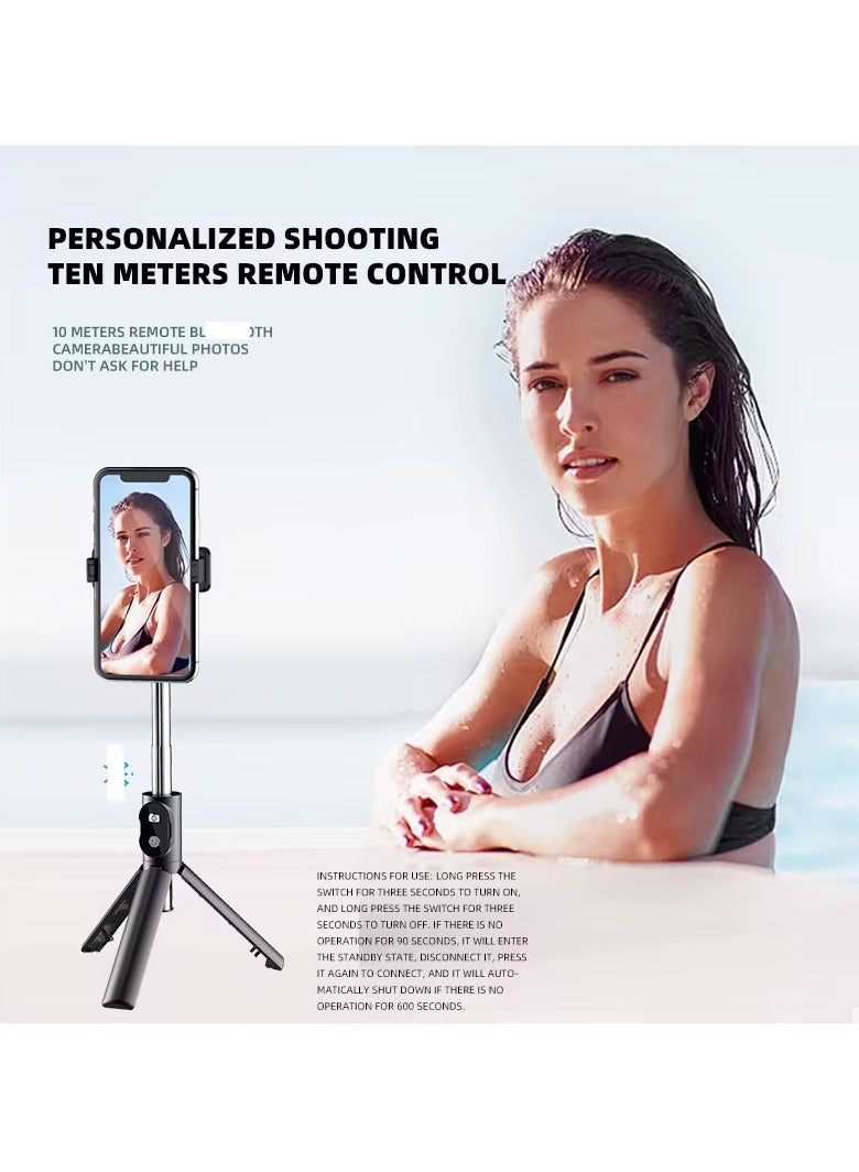 ج ت س آ ل عصا سيلفي، حامل ثلاثي القوائم 3 في 1 قابل للتمدد مع جهاز تحكم عن بعد لاسلكي بتقنية البلوتوث قابل للفصل، لهاتف iPhone 12/Xs/iPhone 8/iPhone 11/11pro، Galaxy S10/S9 Plus/S8/Note8، LG - Image 2