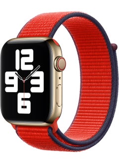Generic For Apple Watch ALL Series (42mm 44mm 45mm) & Apple Watch Ultra (49mm) Nylon Sport Replacement Strap Bands With Adjustable Closure - MULTICOLOR 