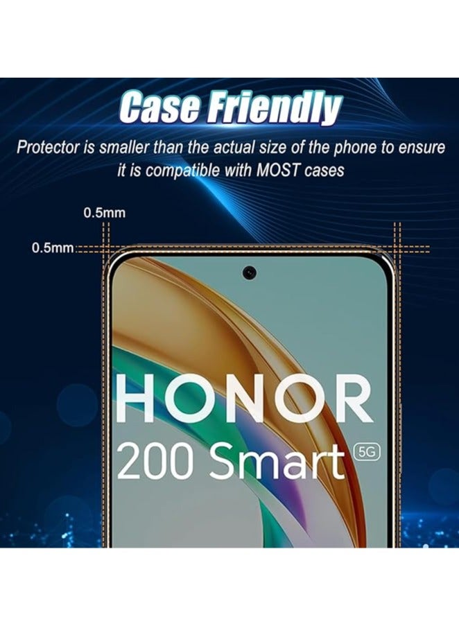 【2+2 Pack】 Fegishilly Screen Protector Compatible with Honor X7c/200 Smart, High Definition 9H Hardness Anti-drop Anti-scratch Tempered Glass + Camera Lens Protector - Image 3