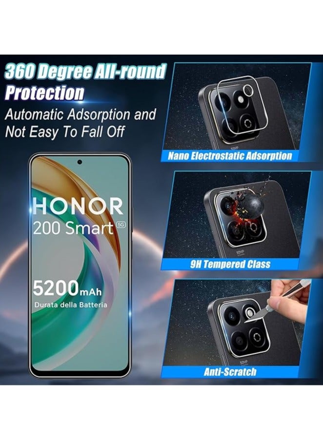 【2+2 Pack】 Fegishilly Screen Protector Compatible with Honor X7c/200 Smart, High Definition 9H Hardness Anti-drop Anti-scratch Tempered Glass + Camera Lens Protector - Image 4