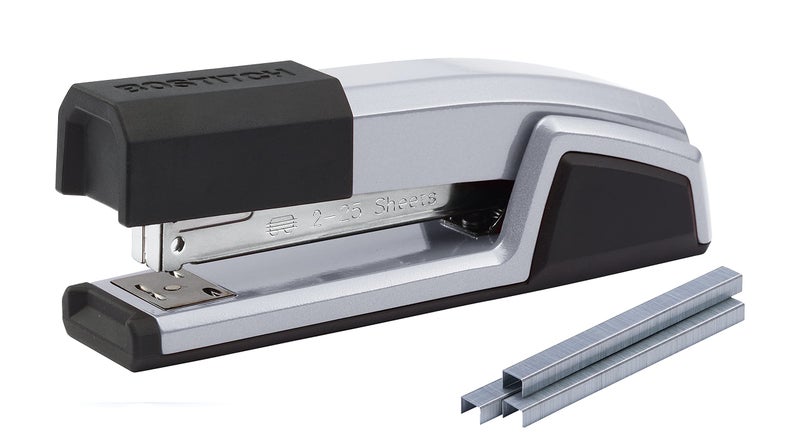 Bostitch Office Epic All Metal 3 in 1 Stapler, 25 Sheet Capacity, with Integrated Remover & Staple Storage, Silver (B777R-SLV) - Image 1