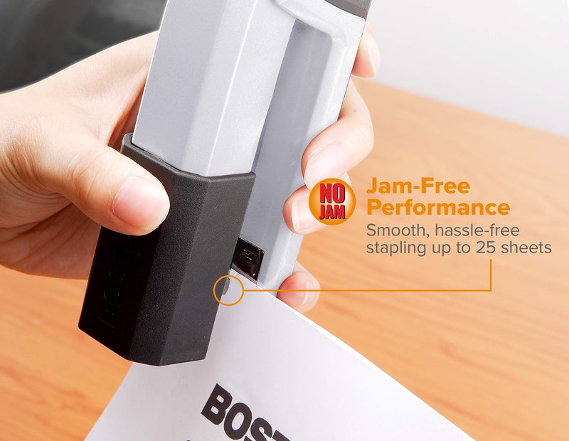 Bostitch Office Epic All Metal 3 in 1 Stapler, 25 Sheet Capacity, with Integrated Remover & Staple Storage, Silver (B777R-SLV) - Image 2