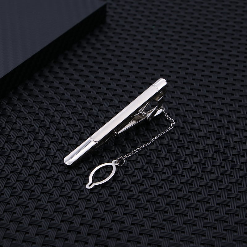 Men Clips Metal Simple Necktie Clasp Pinch Clip Clamp Pin for Business Shirt Tie (Z01) - Image 5