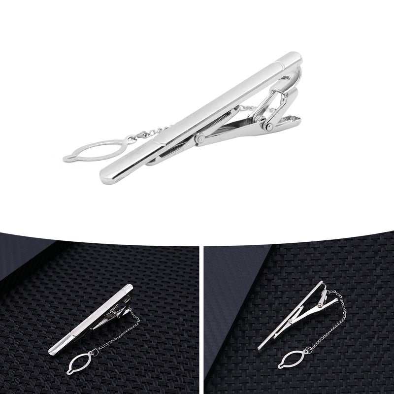 Men Clips Metal Simple Necktie Clasp Pinch Clip Clamp Pin for Business Shirt Tie (Z01) - Image 1