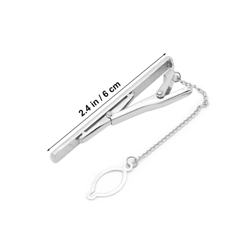 Men Clips Metal Simple Necktie Clasp Pinch Clip Clamp Pin for Business Shirt Tie (Z01) - Image 2