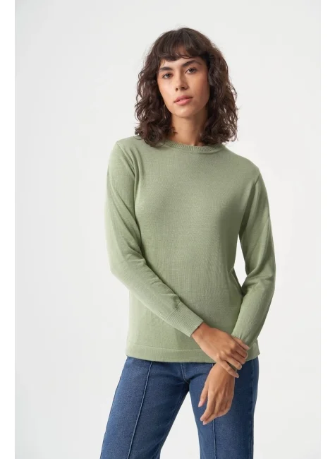 MIZALLE Basic O Collar Viscose Acrylic Knitwear