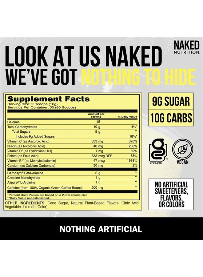 Nakd مشروب فواكه نقي من نودجشن - مكمل غذائي نظيف قبل التمرين للرجال والنساء، مناسب للنباتيين، بدون محليات مضافة، ألوان أو نكهات - 30 حصة - Image 4