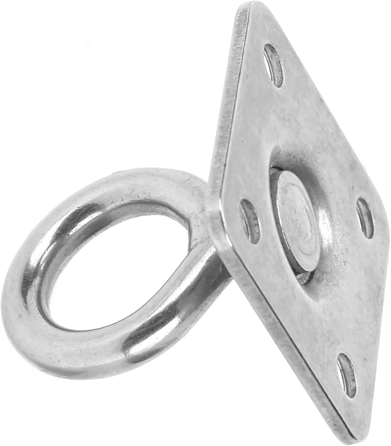 مشبك باب مربع دوار 6 مم خطافات سقف من الفولاذ المقاوم للصدأ لوحة عين الوسادة خطافات على شكل حرف U - Image 3