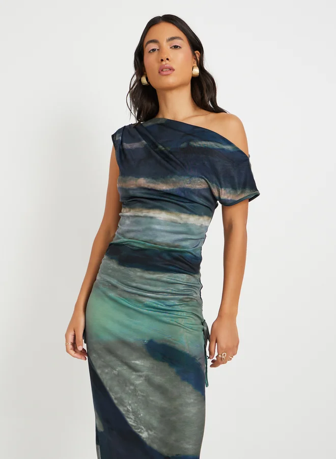 Take Two Abstract Print Dress
