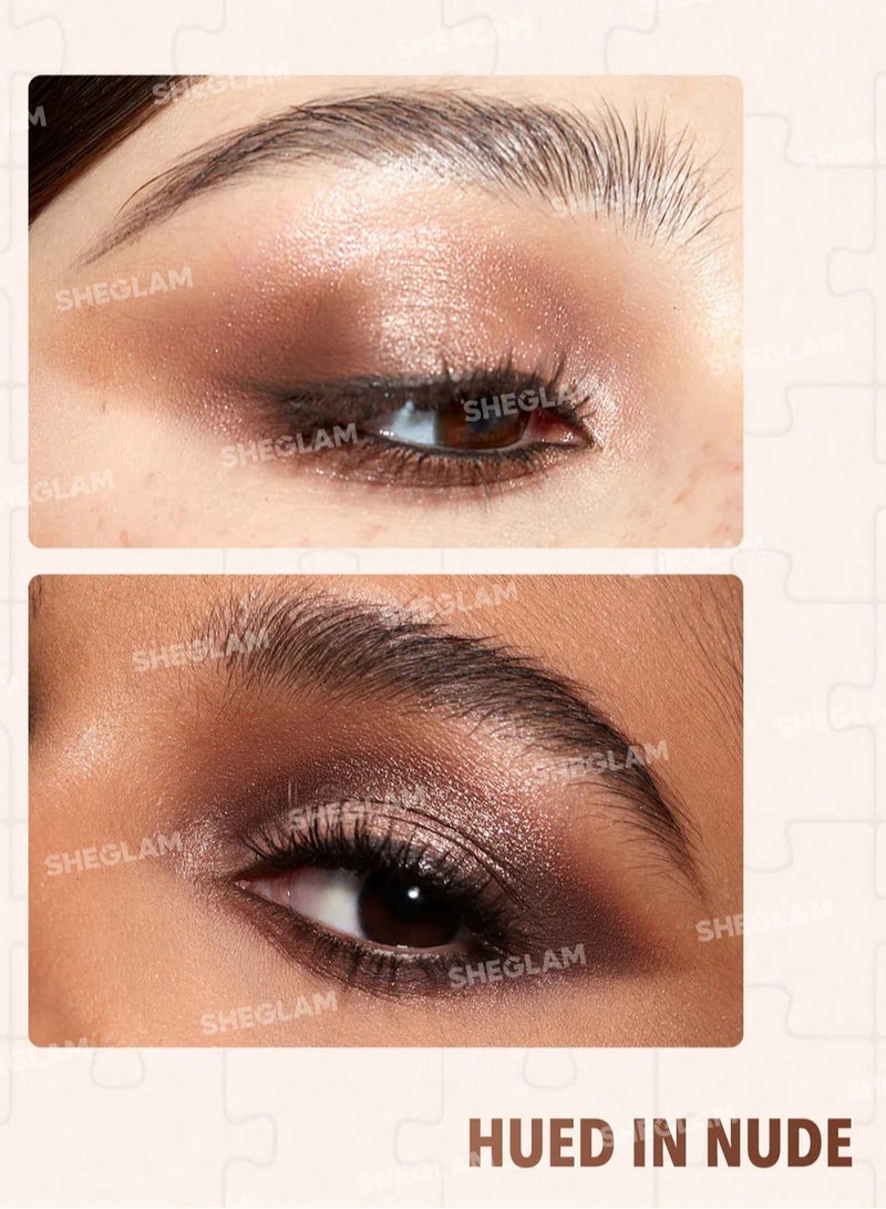 SHEGLAM Jazy Jigsaw Eyeshadow Palette Hued In Nude - Image 4