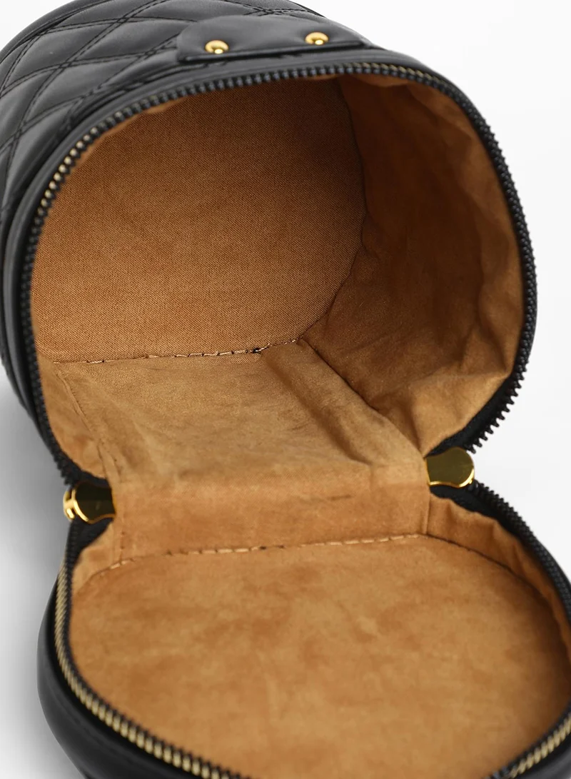 Haute Sauce The Quilted Bucket Bag - Midnight Black