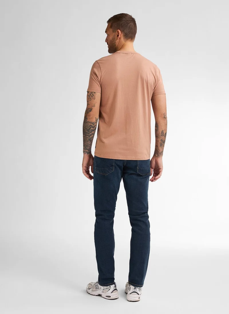 Petrol Industries 7143-Sandal Wood Men T-Shirt SS Classic Print for Men | Best Price UAE