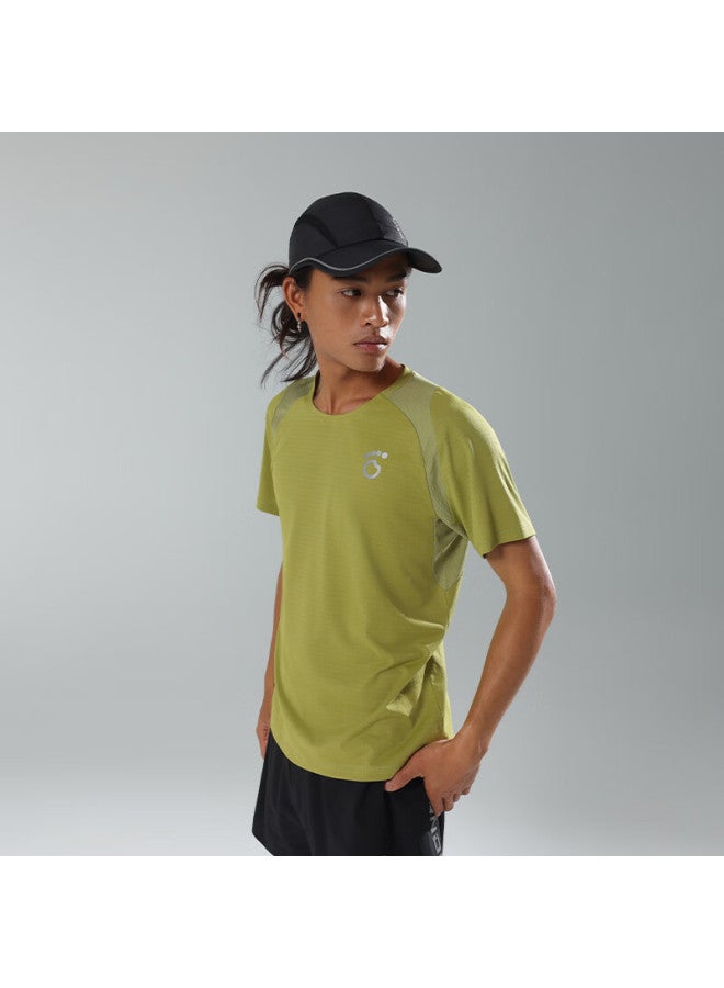 Macondo Night Running Short Sleeve T-shirt Marathon Sports Running Moisture-wicking Quick-dry Short Tee Uni Dark Sprout Green Men’s M - Image 1