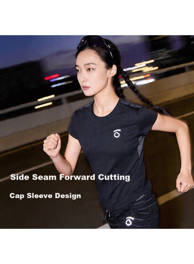 Macondo Night Running Short Sleeve T-shirt Marathon Sports Running Moisture-wicking Quick-dry Short Tee Uni Dark Sprout Green Men’s M - Image 3