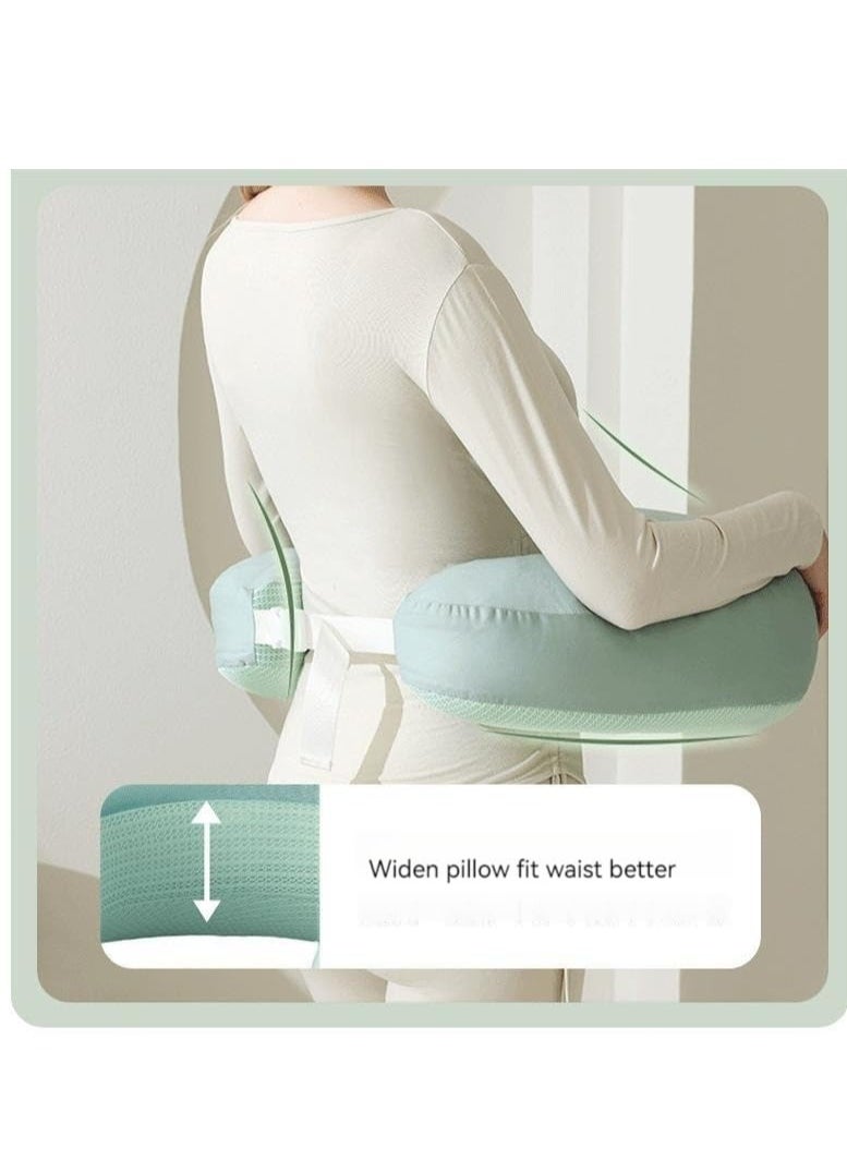 MIXDE 2 In 1 Baby Nursing Pillow And Body Positioner Body Hugging Design with Adjustable Waist Strap Multifunctional Toddler Look Up and Lying Pillow Set Enlarged and Widened for Breastfeeding and Bottle Feeding  - Image 3