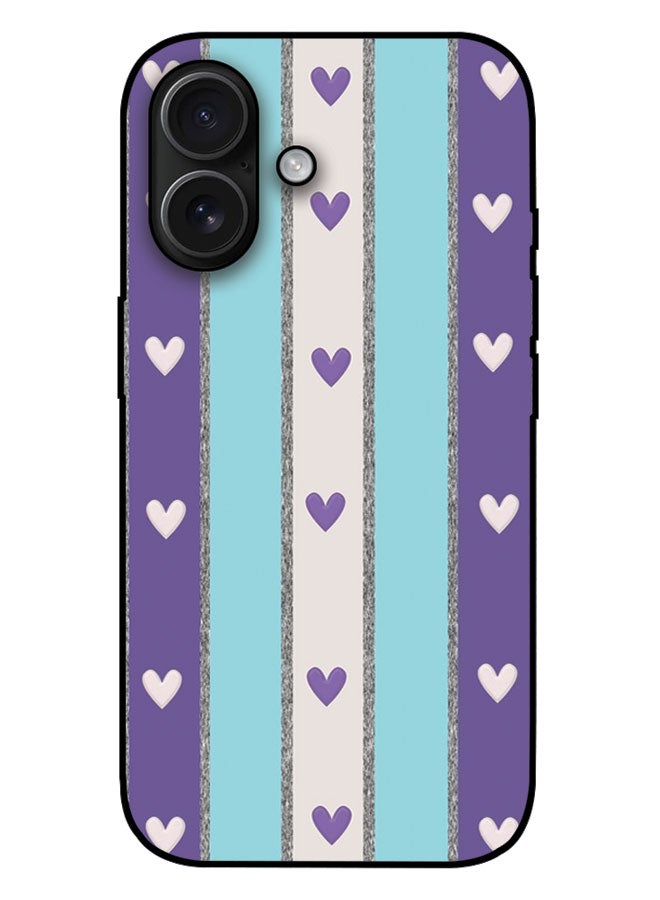 غطاء حماية مطبوع لهاتف Apple iPhone 17 - What & Purple Hearts