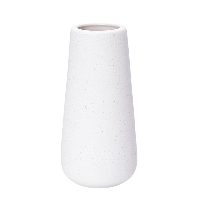 DVINE DEV 8 INCH CERAMIC FLOWER VASE TEXTURED FINISHING MINIMALIST DESIGN FOR KITCHEN BEDROOM LIVING ROOM CENTERPIECES OFFICE SPECKLED PORCELAIN VSXHG1
