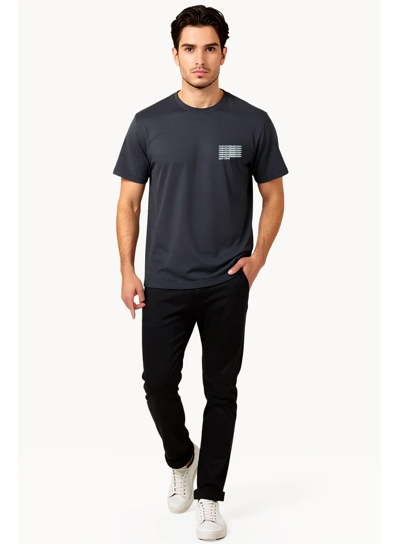 French Connection Logo Crew Neck Basic T-Shirt