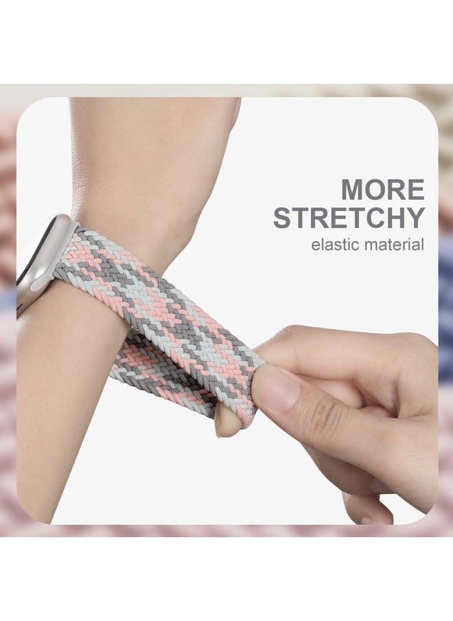 Getino - 10 Pack Braided Stretchy Compatible with Apple Watch Band Women 38mm 40mm 41mm 42mm 44mm 45mm 46mm 49mm, Sport Nylon Elastic Solo Loop iWatch Strap Men for iWatch Ultra 2 SE Series 10 9 8 7 6 5 - Image 1