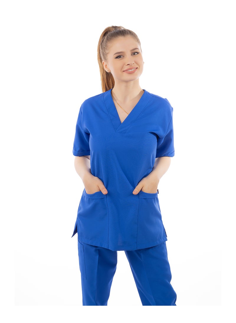 APEX Classic Scrub 1/2 Sleeve Female Blue MIX C 