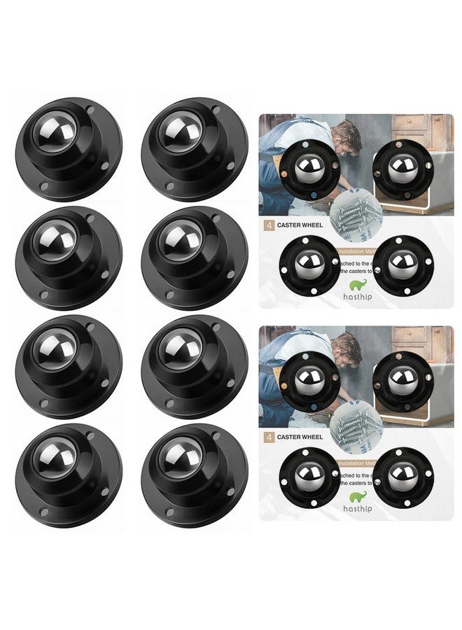 HASTHIP® 8Pcs Caster Wheel Self Adhesive Caster Wheel 360° Swivel Wheels for Furniture, Small Appliance, DIY Modification Moving Table Heavy Duty Caster Wheels 400Kg Loading Capacity - Image 2