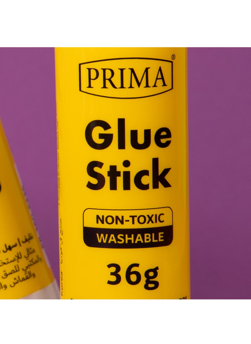 بريما عصا الغراء جامبو 36 جم × 12 علبة | | صنع في كوريا | عصا غراء قابلة للغسل وغير سامة للأطفال، جفاف سريع وتشطيب نظيف للحرف، المدرسة، المكتب، قوة لاصقة خالية من الأحماض - Image 4