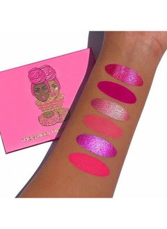 Juvia's Place Deep Fuchsia Soft and Sweet Pink Eyeshadow Palette Professional Eye Makeup Pigmented Eyeshadow Palette Makeup Palette for Eye Color & Shine Pressed Eyeshadow Cosmetics Shades of 6  - Image 5