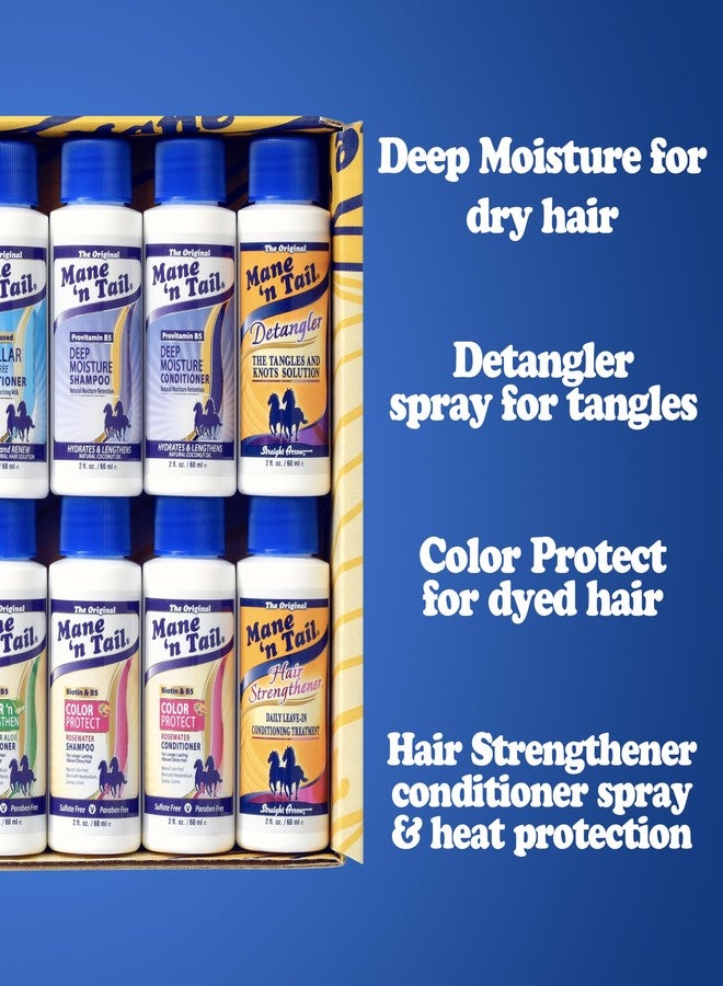 Mane 'n Tail Brand Sampler Trial Size Shampoos Conditioners and Detanglers to Cleanse Strengthen and add Moisture to Hair 15 Piece Set - Image 3