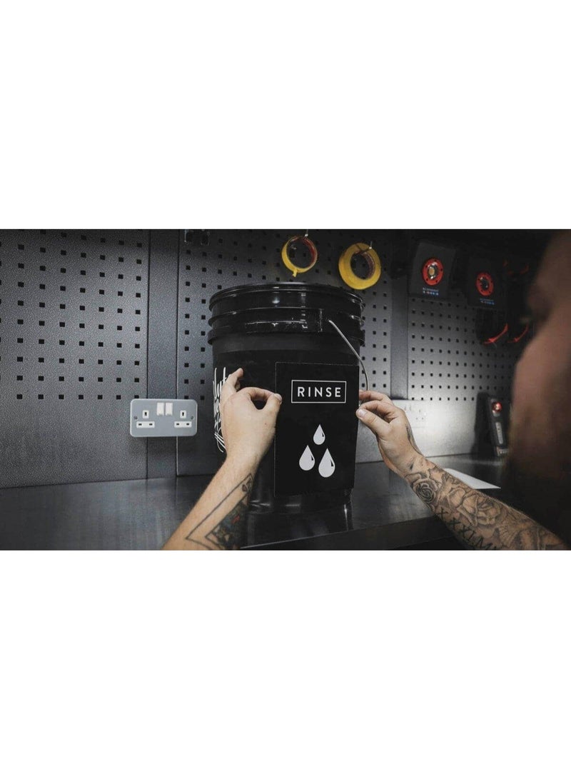 أوتو فينيس ملصقات دلاء أوتو فينيس - ملصقات شفافة وأنيقة لدلاء تنظيف السيارات | منع التلوث المتبادل وتنظيم وسائط الغسيل لتجهيز غسيل سيارات احترافي - Image 5