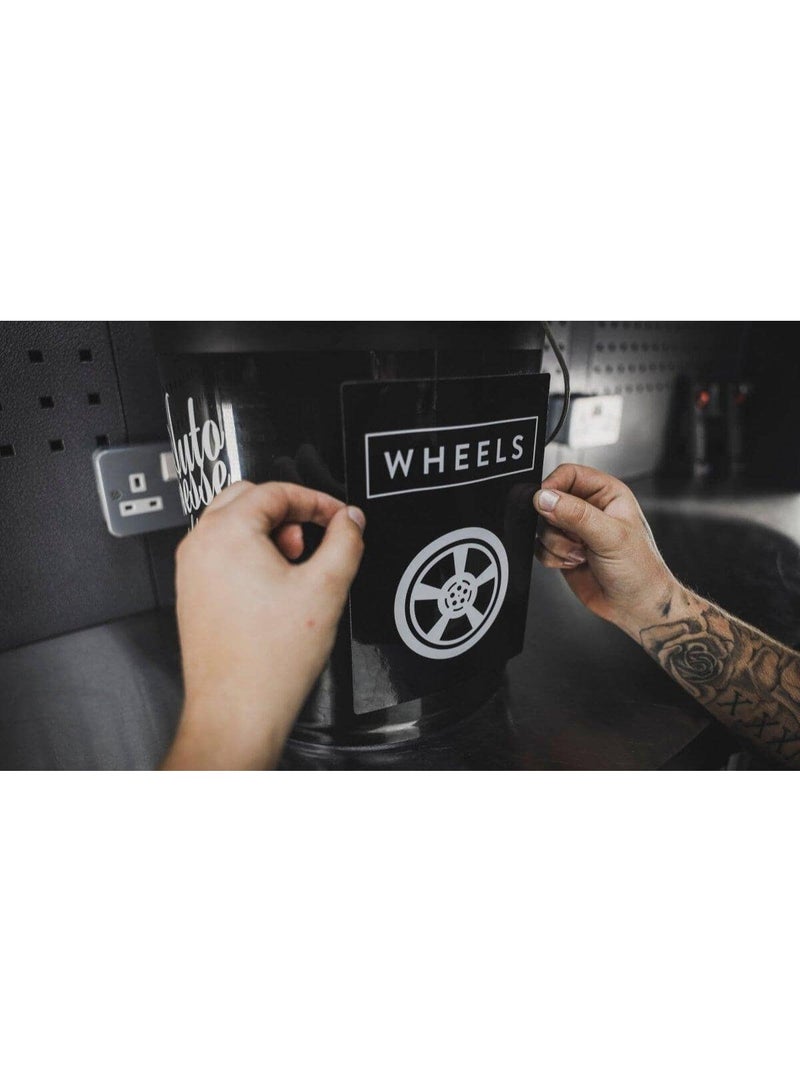 أوتو فينيس ملصقات دلاء أوتو فينيس - ملصقات شفافة وأنيقة لدلاء تنظيف السيارات | منع التلوث المتبادل وتنظيم وسائط الغسيل لتجهيز غسيل سيارات احترافي - Image 2