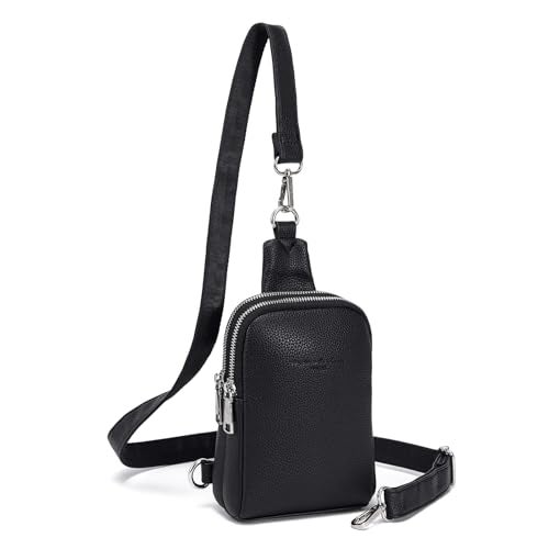 INICAT Anti Theft Crossbody Bags for Women Small Sling Bag Travel Essentials Fanny Packs Cross Body Purses Birthday Gifts (Black) - Image 1
