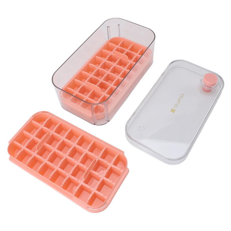 Green Ice Cube Tray with Lid and Storage Bin Makes 64 Pcs Food Grade Reusable - Image 3